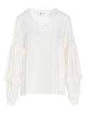 DI.LA3 PARI' White Silk Blouse