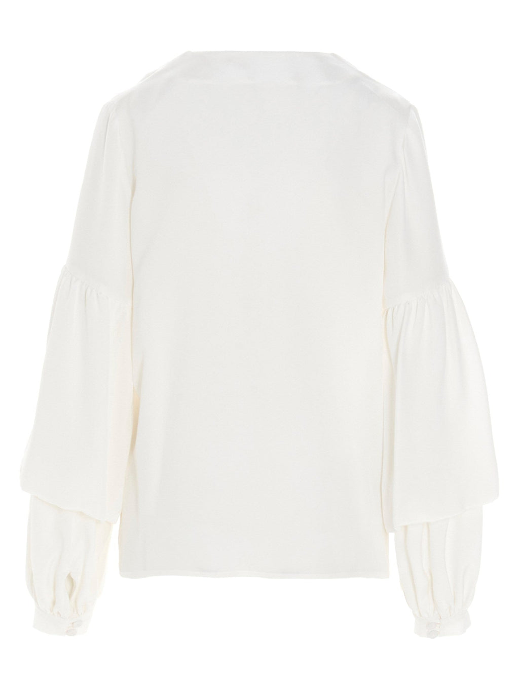 DI.LA3 PARI' White Silk Blouse