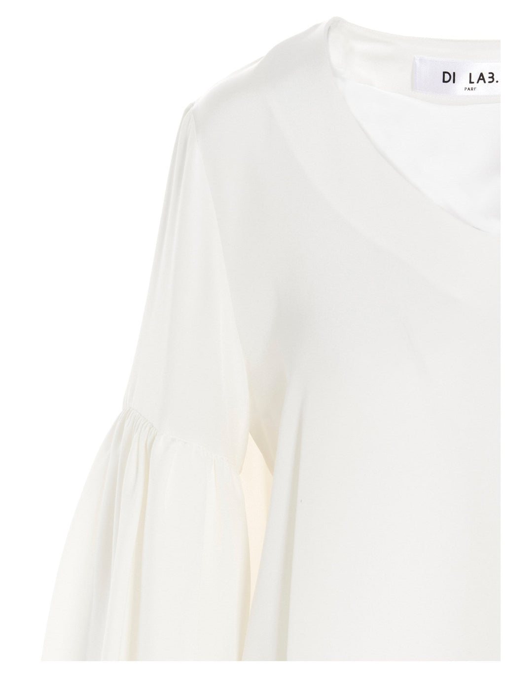 DI.LA3 PARI' White Silk Blouse