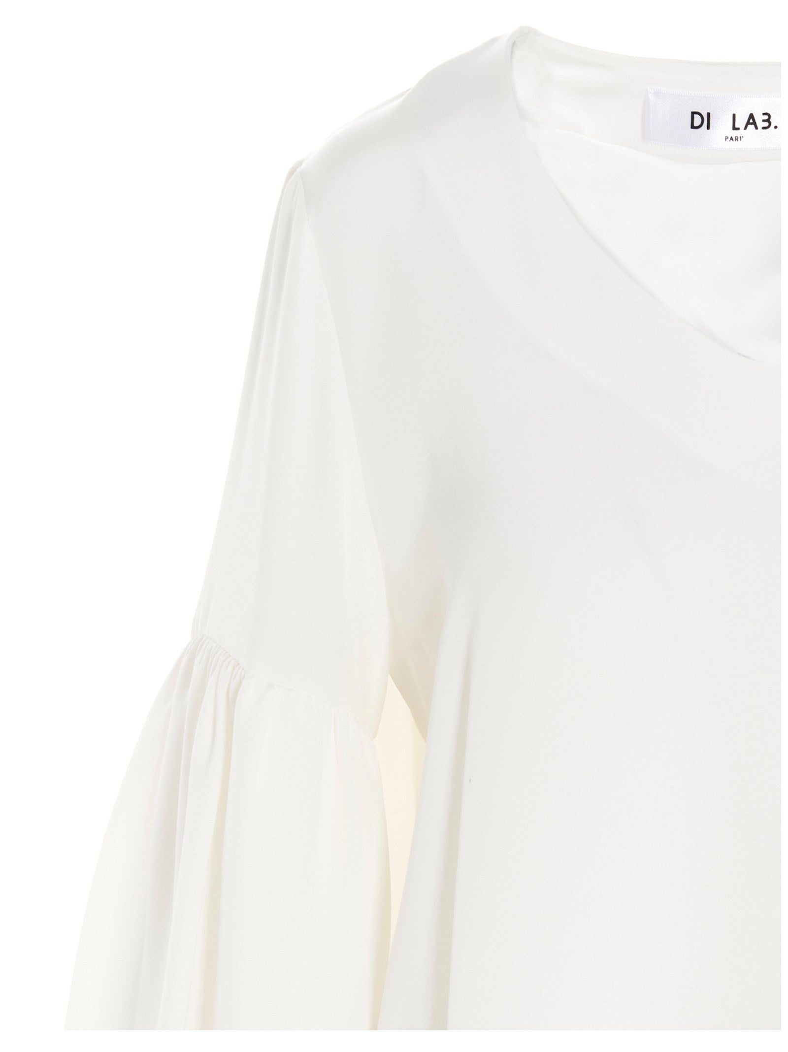 DI.LA3 PARI' White Silk Blouse