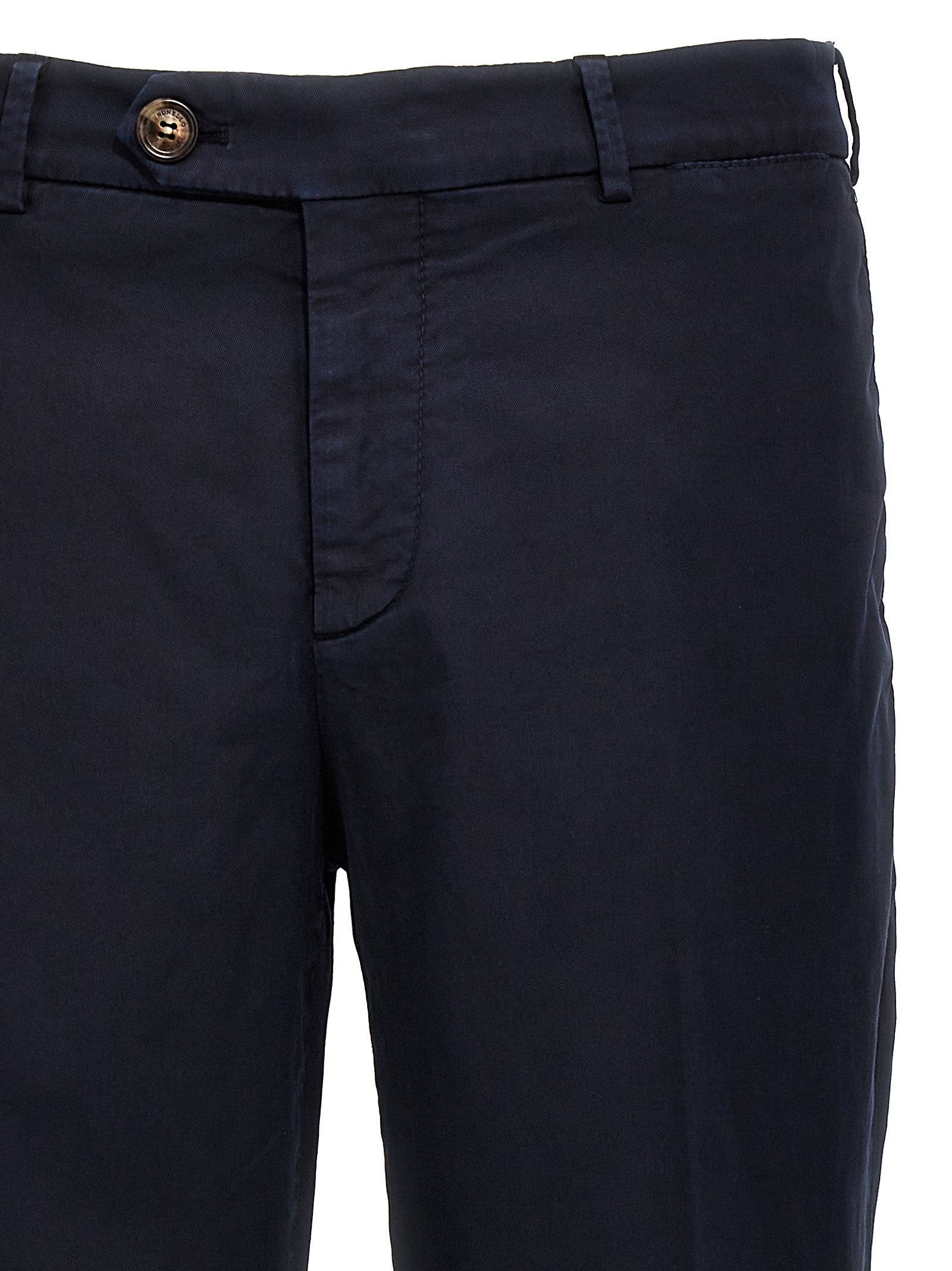Brunello Cucinelli Blue Cotton Casual Pants