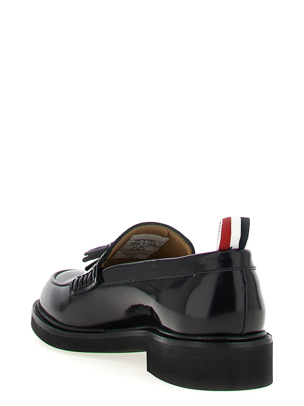 Thom Browne Black Calfskin Slip-On Loafers
