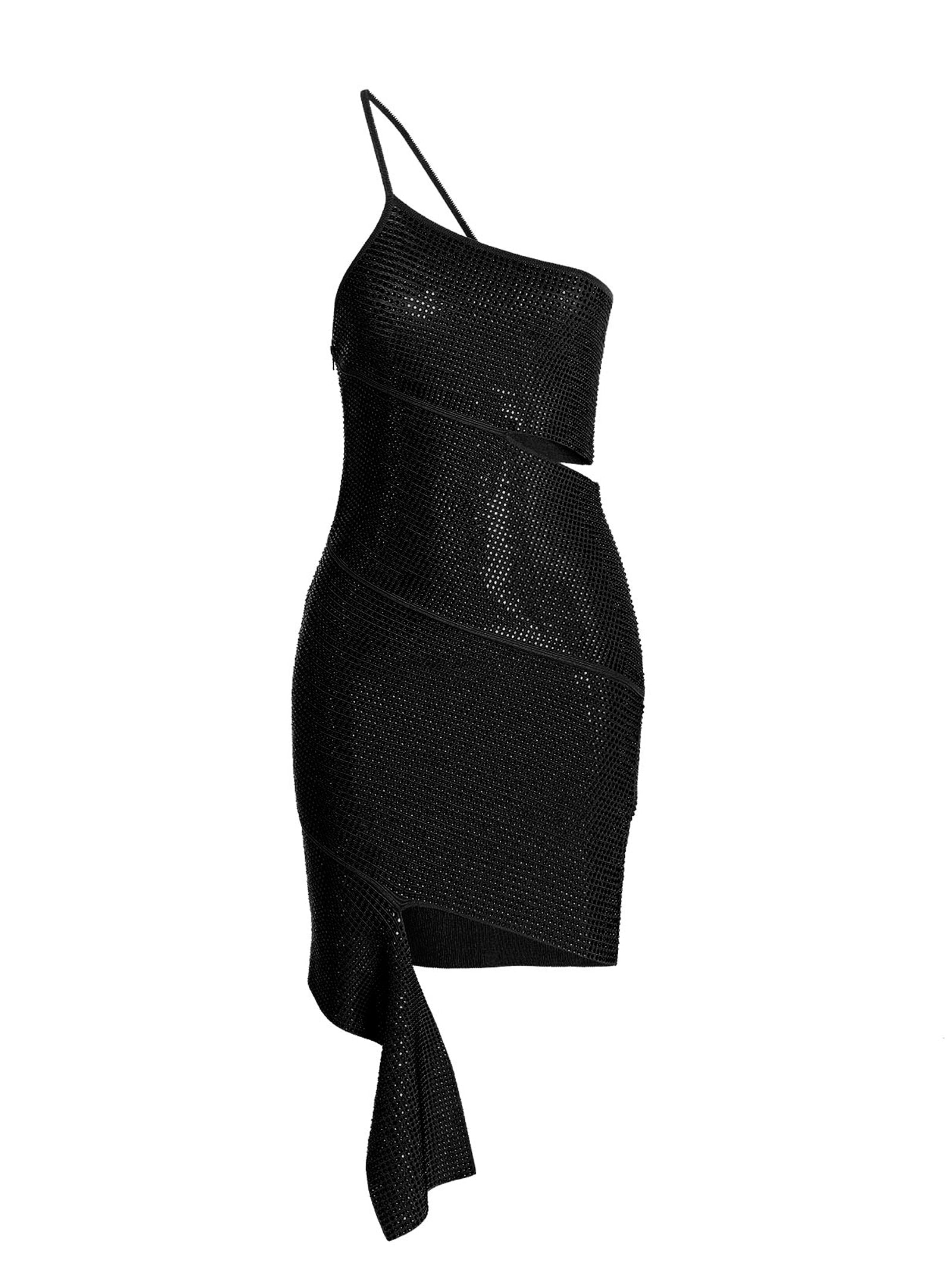 ANDREĀDAMO Black Viscose Short Dress