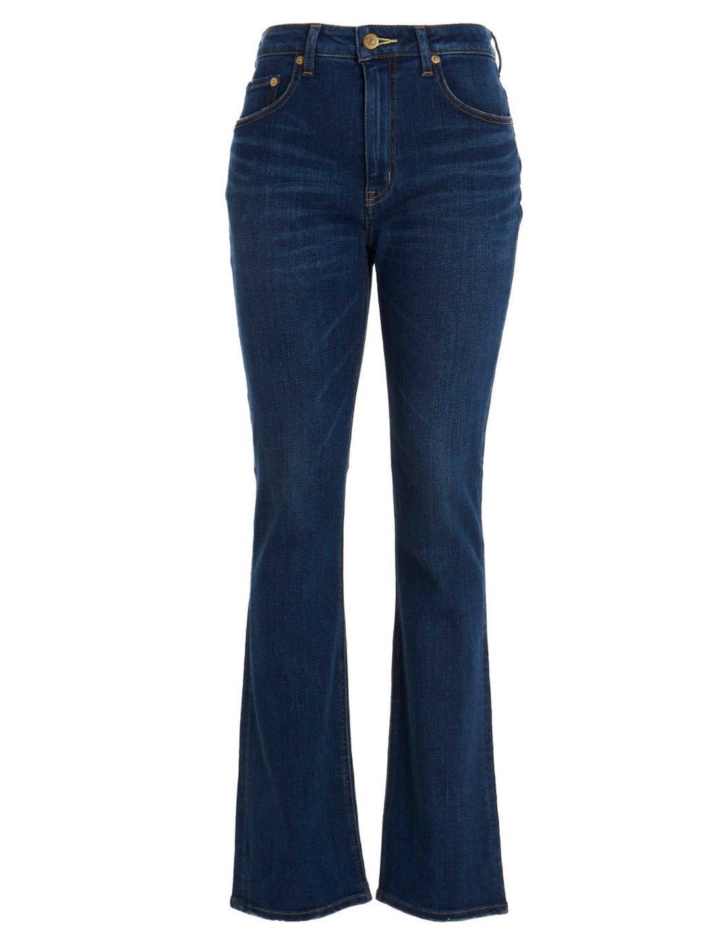 TU ES MON TRESOR Blue Cotton Flared Jeans