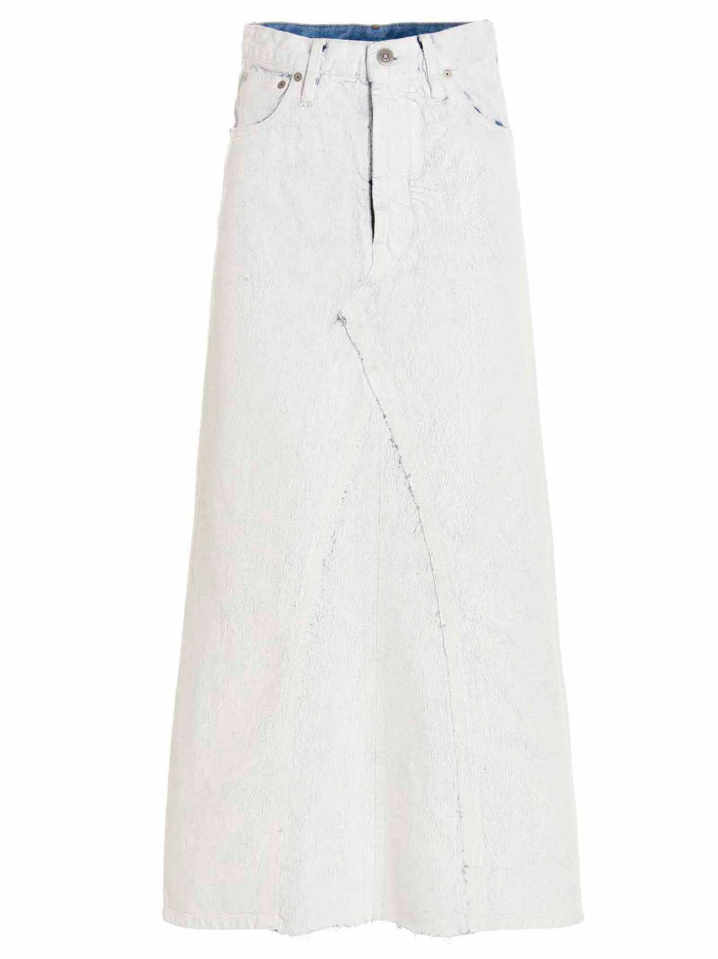 Maison Margiela White Cotton Mini Skirt