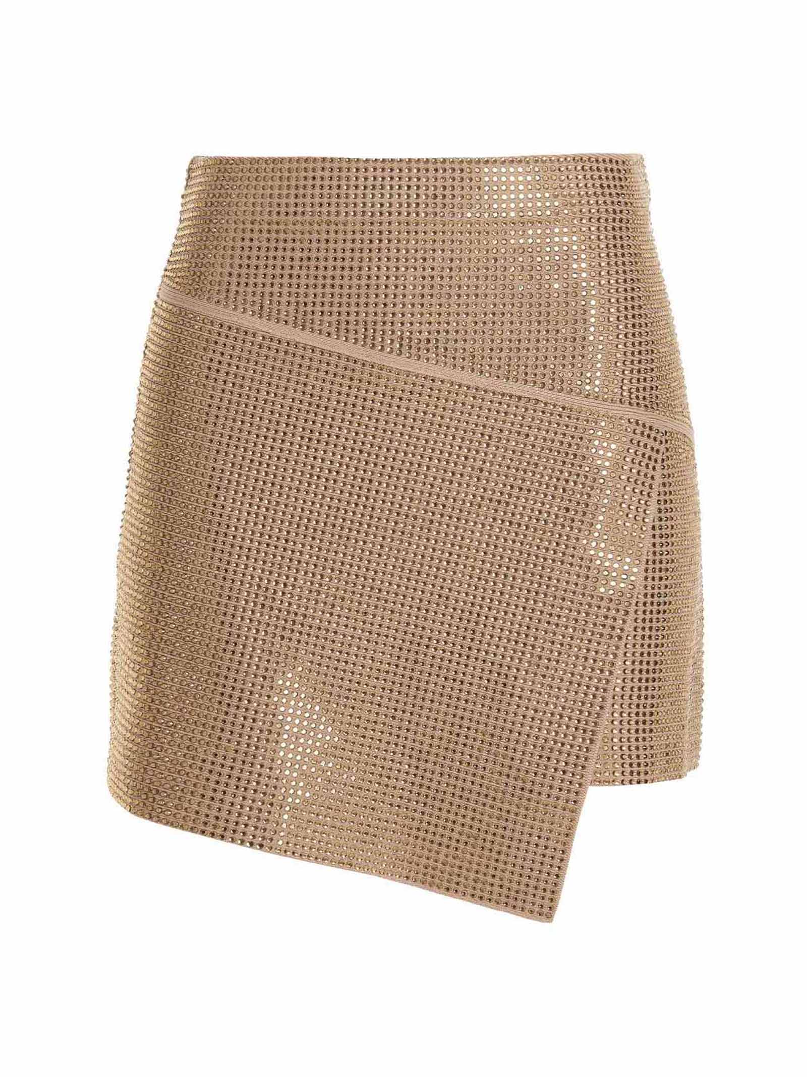 ANDREĀDAMO Beige Viscose Long Skirt
