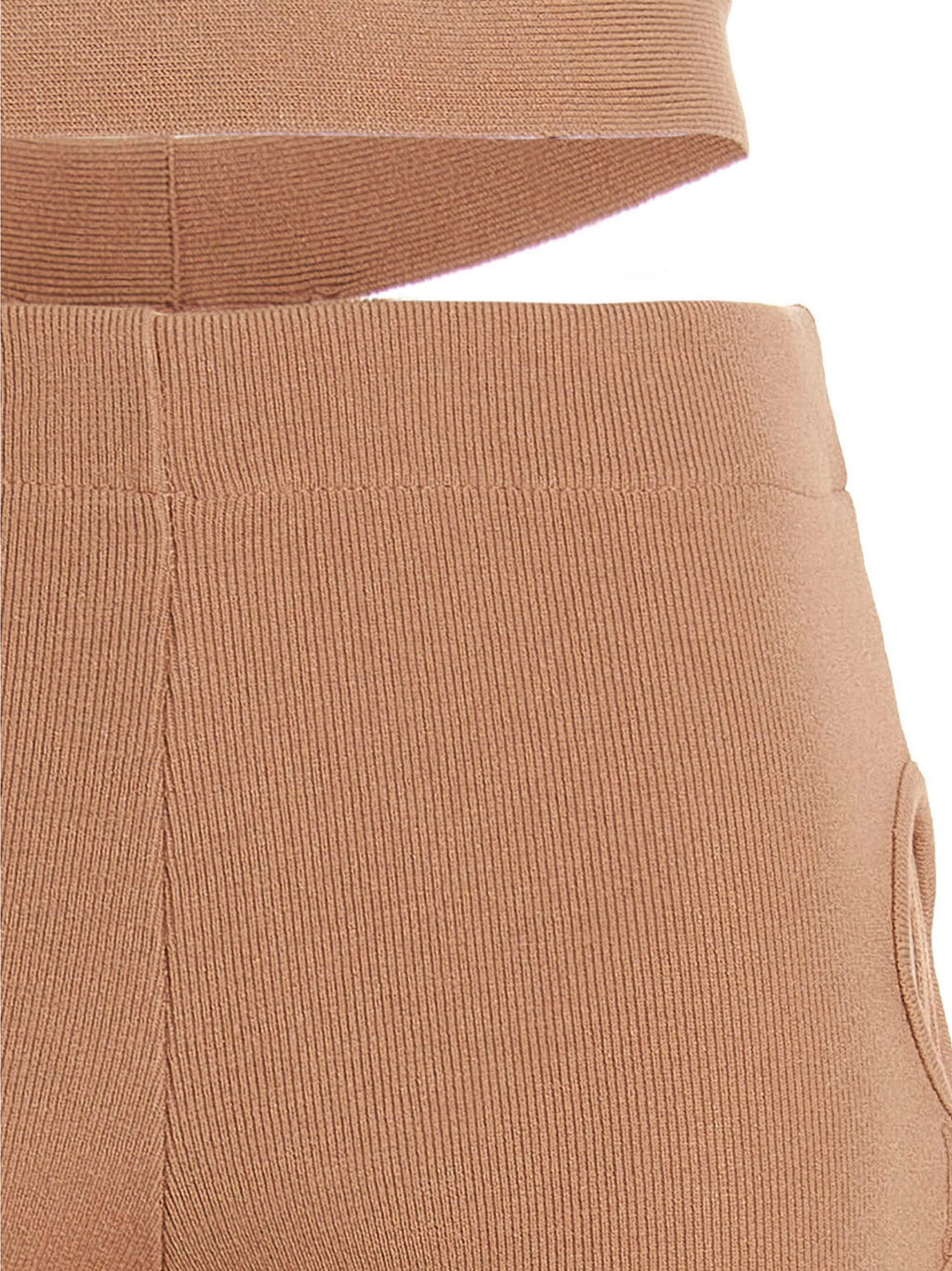 ANDREĀDAMO Beige Viscose Flared Pants