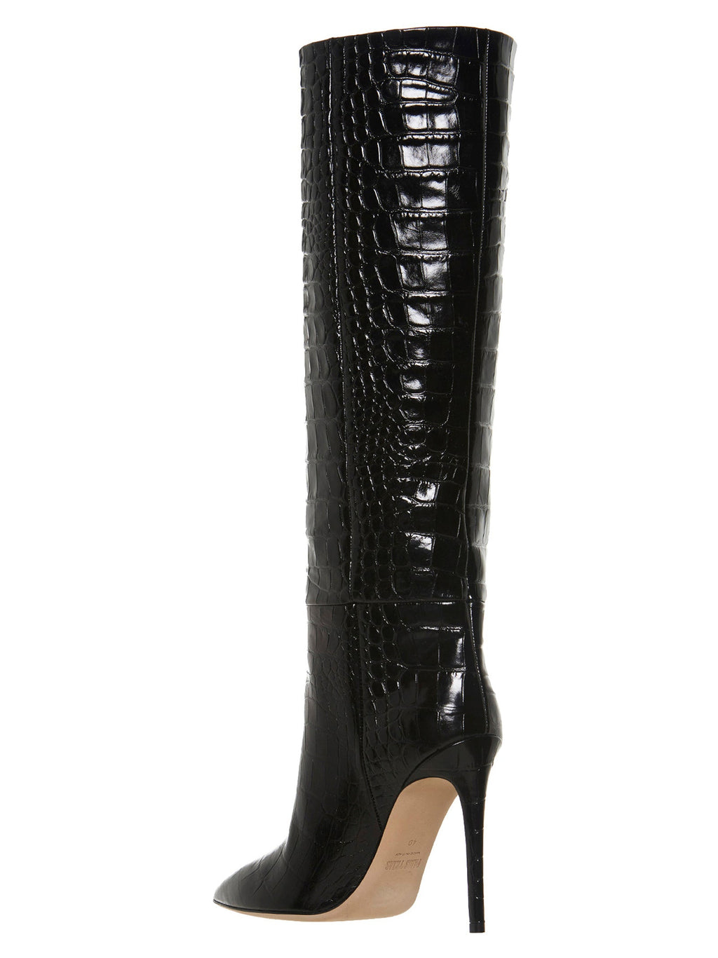 Paris Texas Black Leather Ankle Boots
