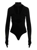 Ambush Black Viscose Bodysuit