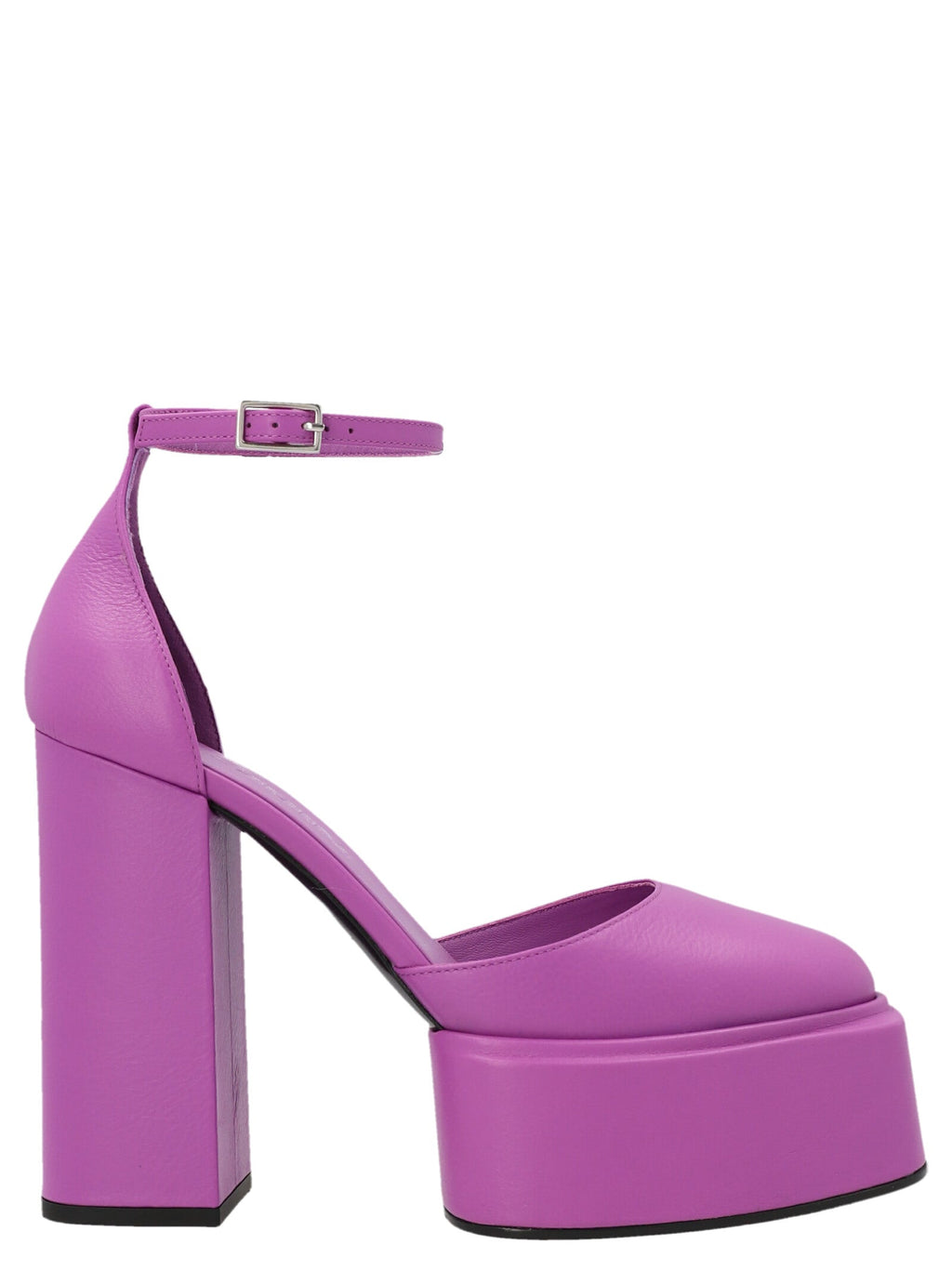 3Juin Purple Leather High Heel Pumps