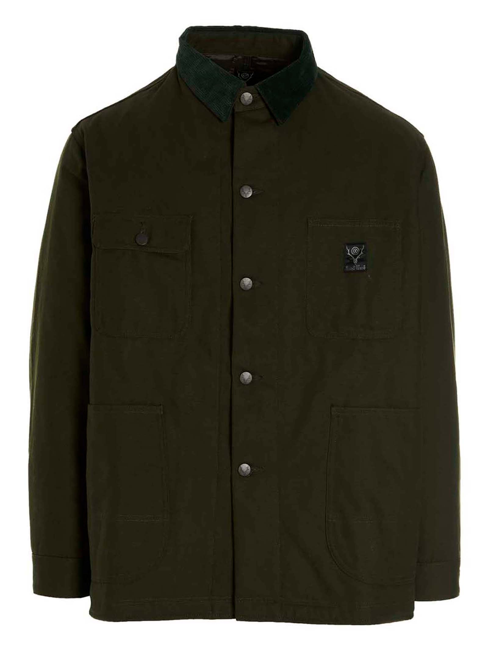 SOUTH2 WEST8 Bicolor Cotton Full-Length Jacket