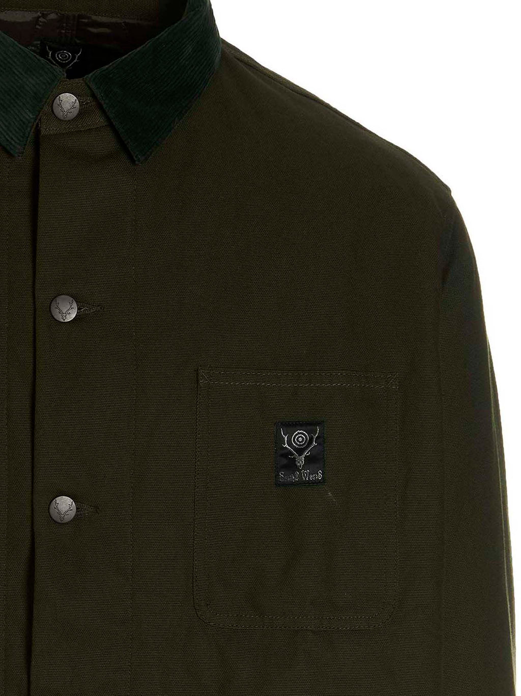 SOUTH2 WEST8 Bicolor Cotton Full-Length Jacket