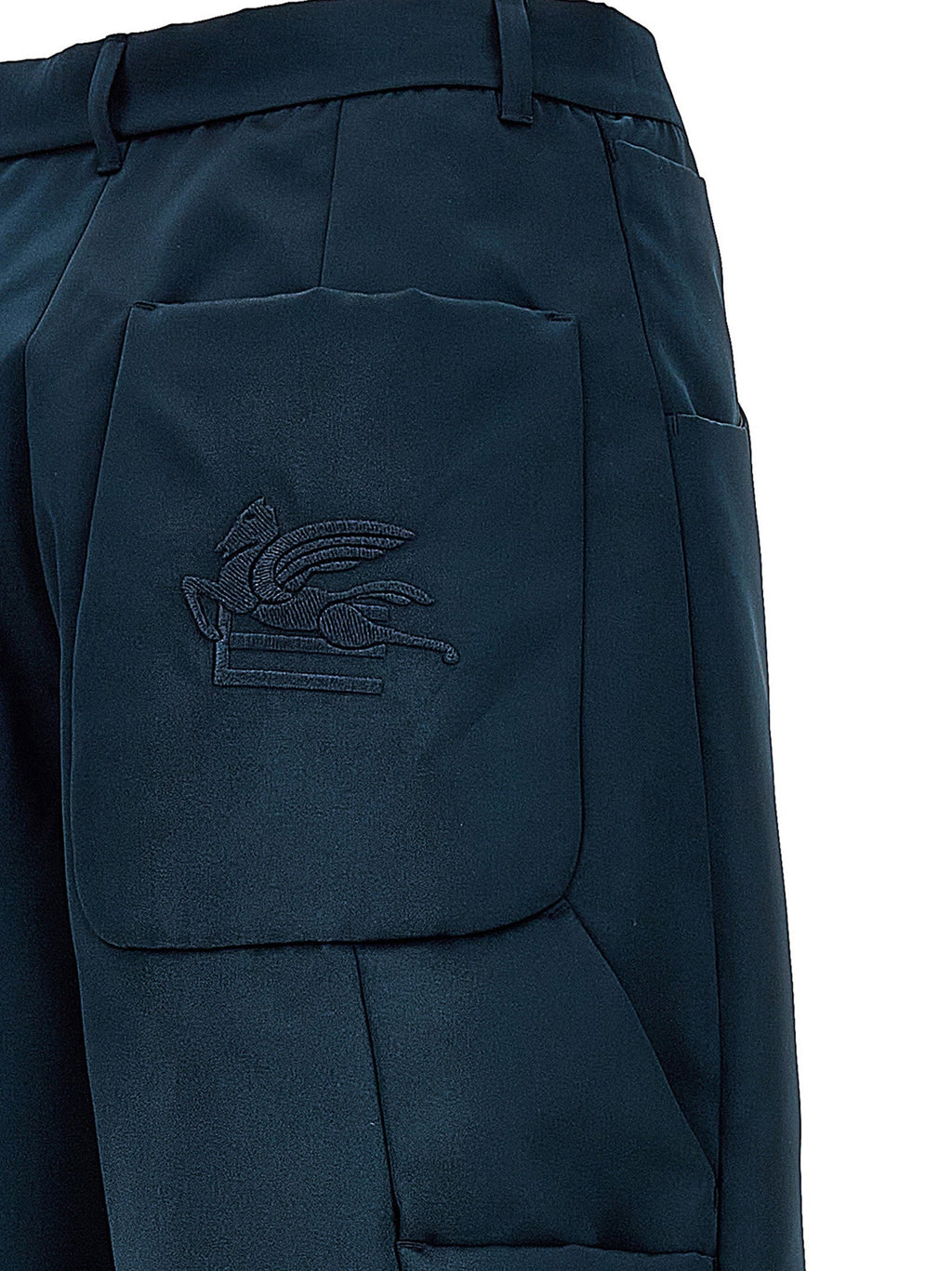 Etro Blue Polyester Cargo Pants