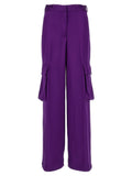 Versace Purple Viscose Cargo Pants