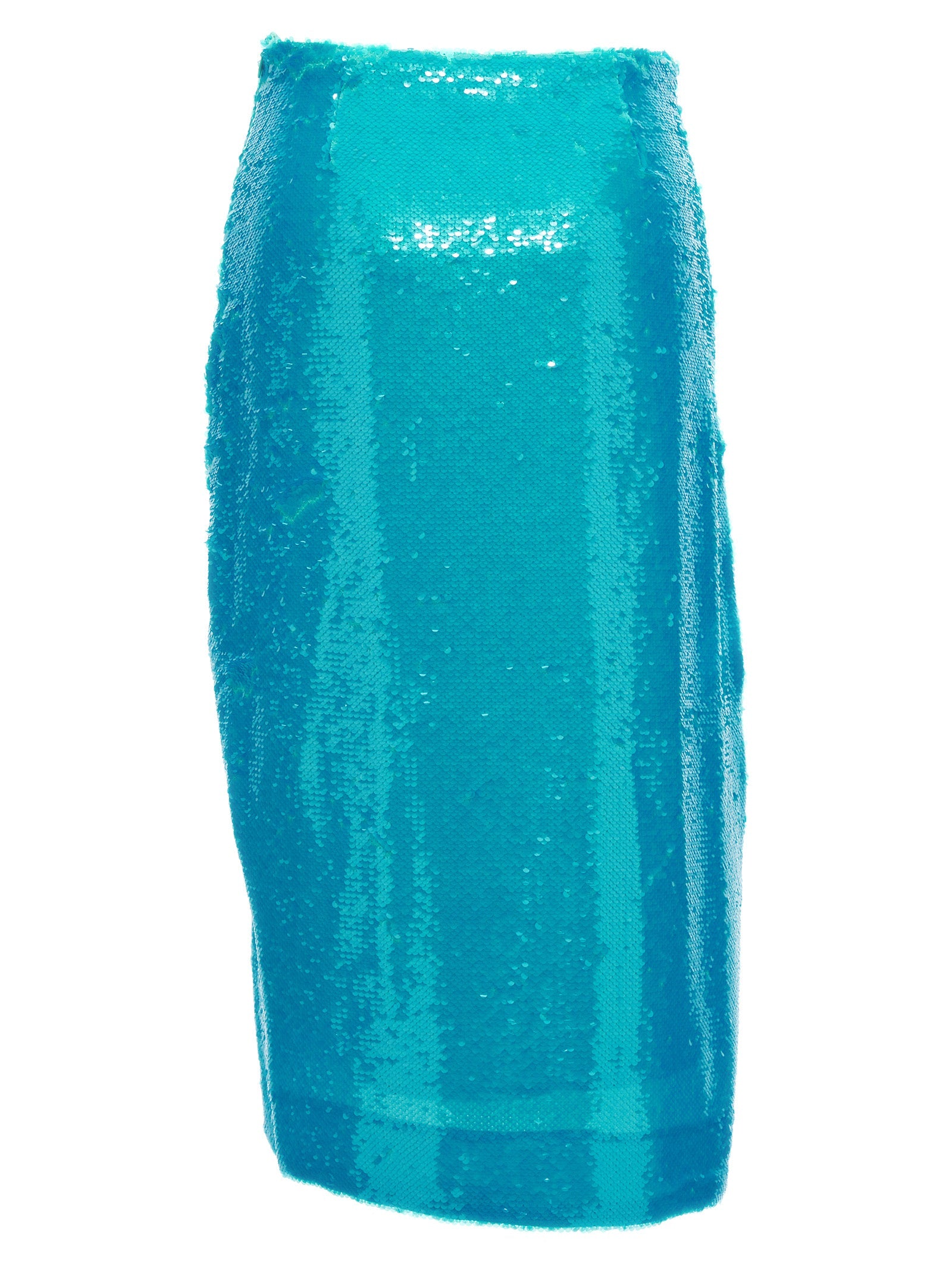 Ganni Blue Recycled Polyester Midi Skirt