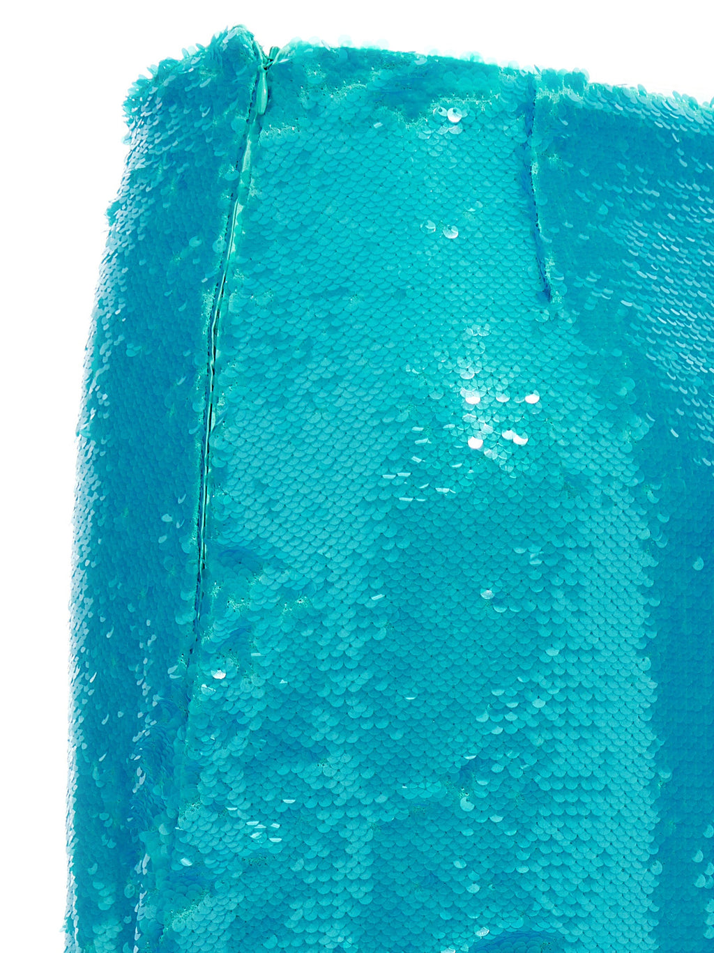 Ganni Blue Recycled Polyester Midi Skirt