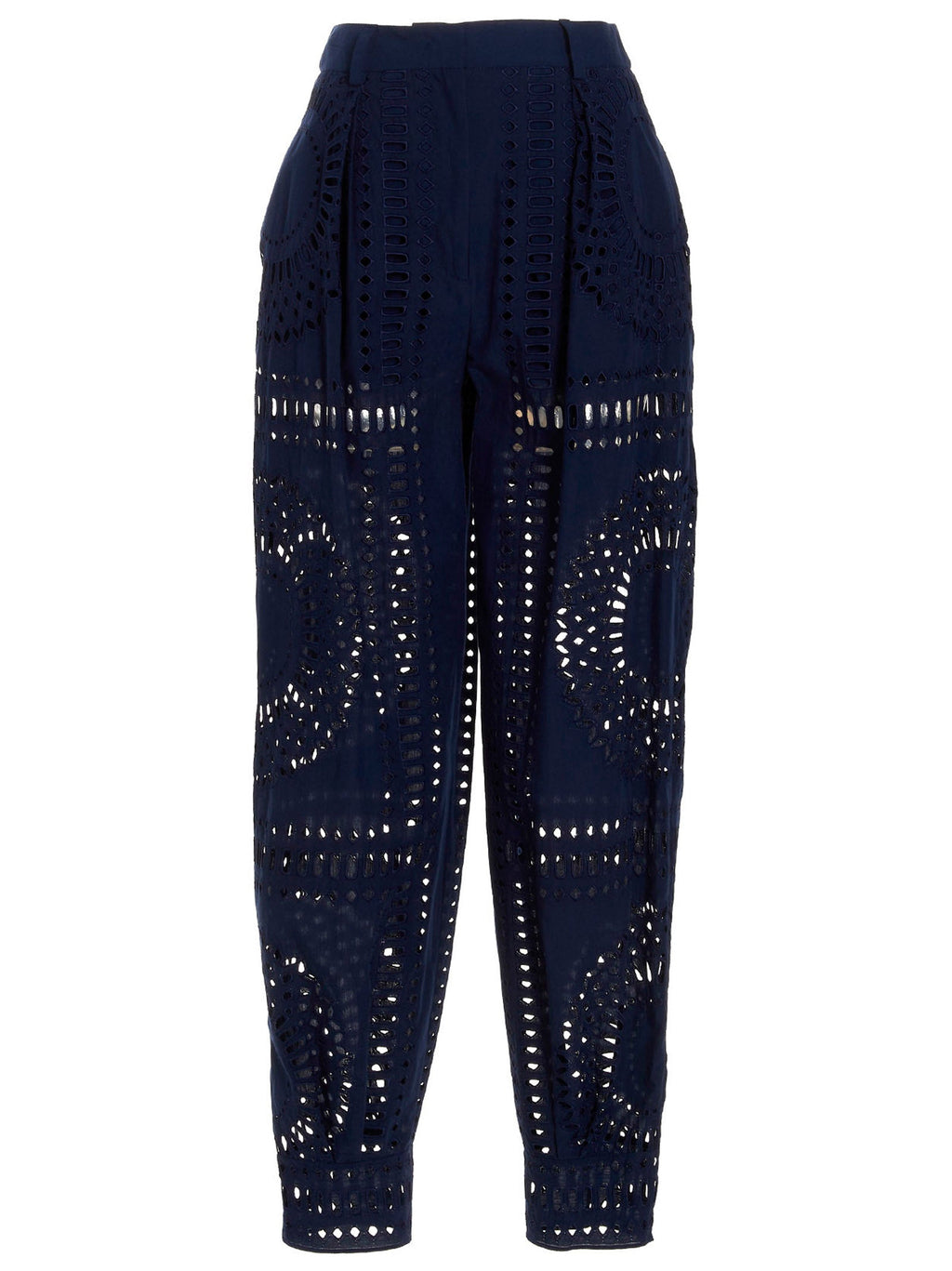 Alberta Ferretti Blue Cotton Casual Pants
