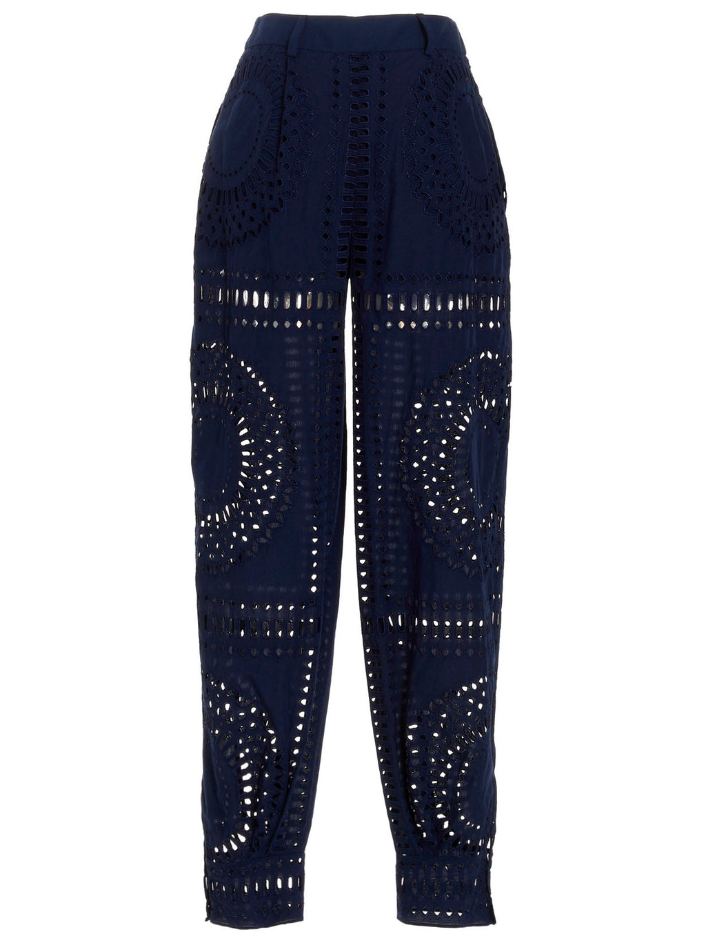 Alberta Ferretti Blue Cotton Casual Pants