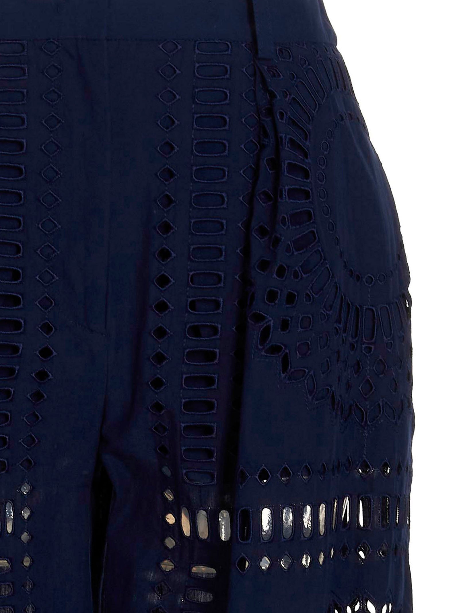 Alberta Ferretti Blue Cotton Casual Pants
