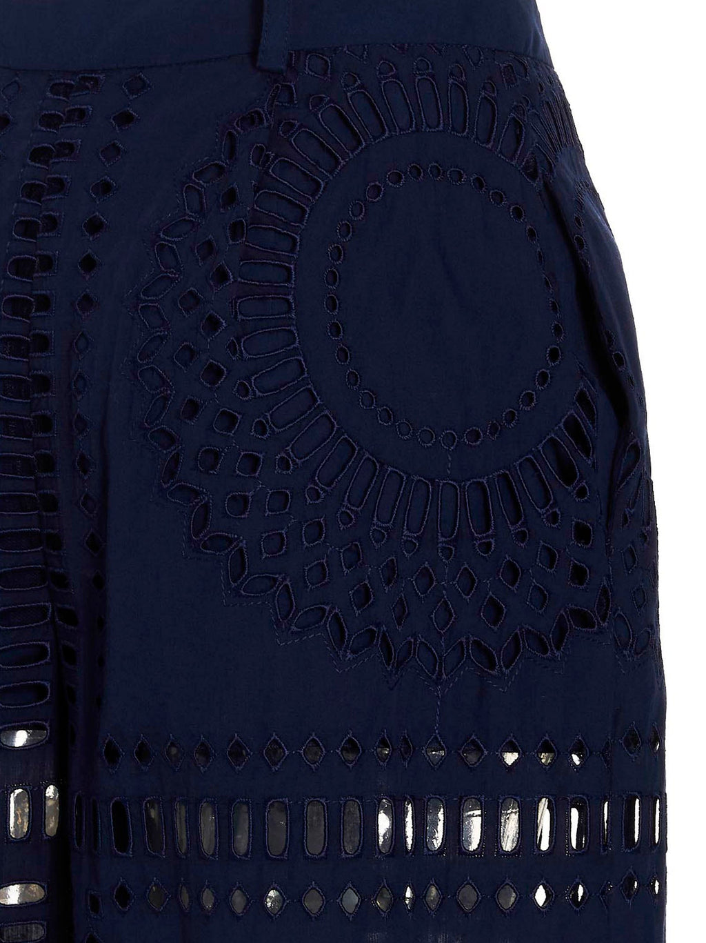 Alberta Ferretti Blue Cotton Casual Pants