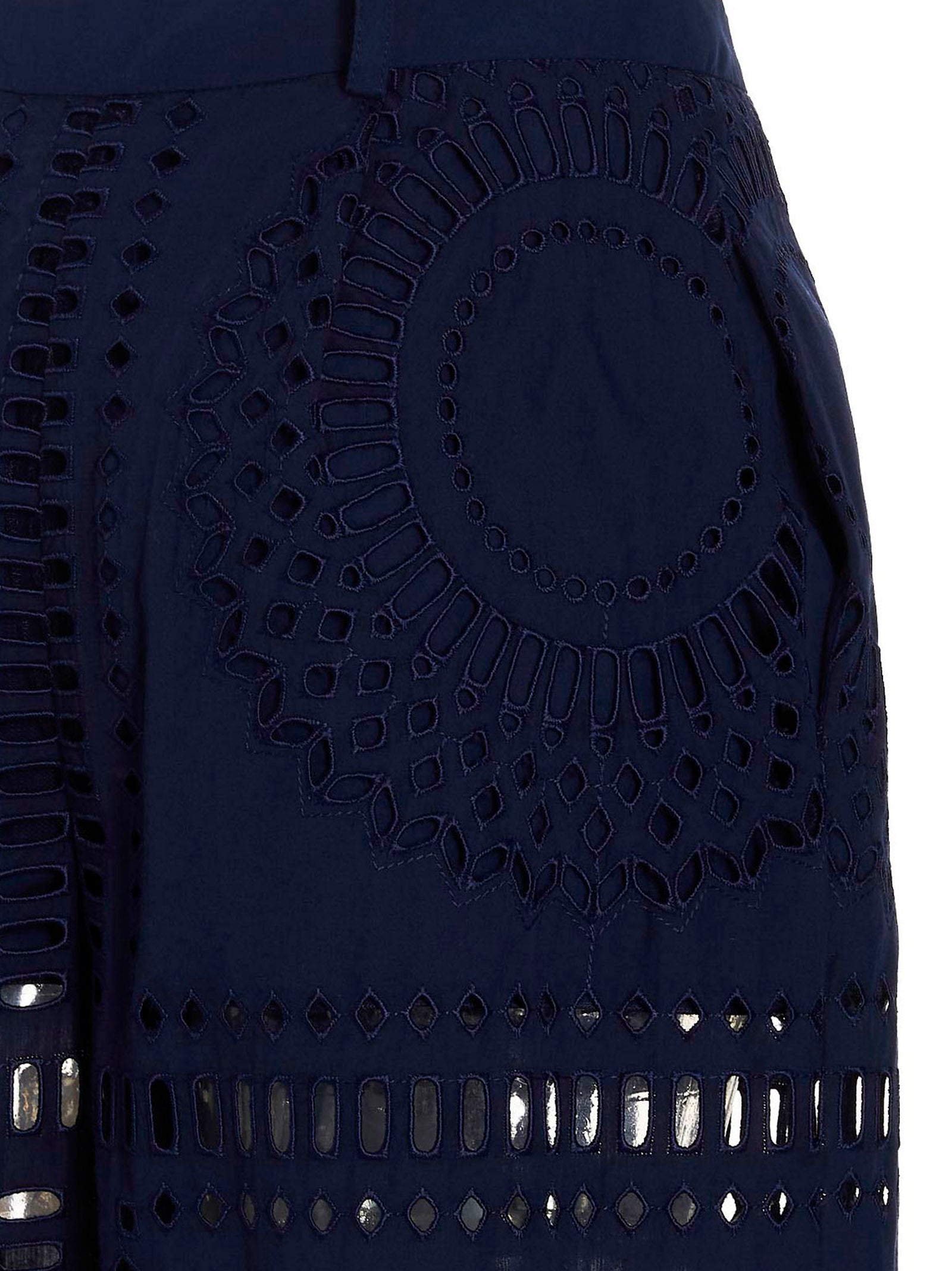 Alberta Ferretti Blue Cotton Casual Pants