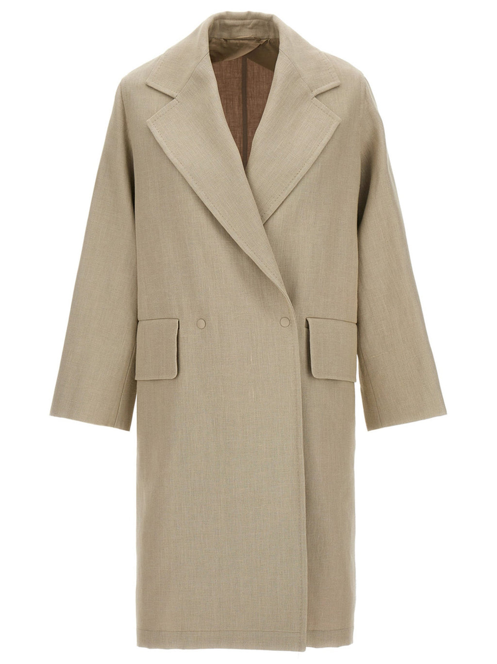 Max Mara Beige Linen Coat