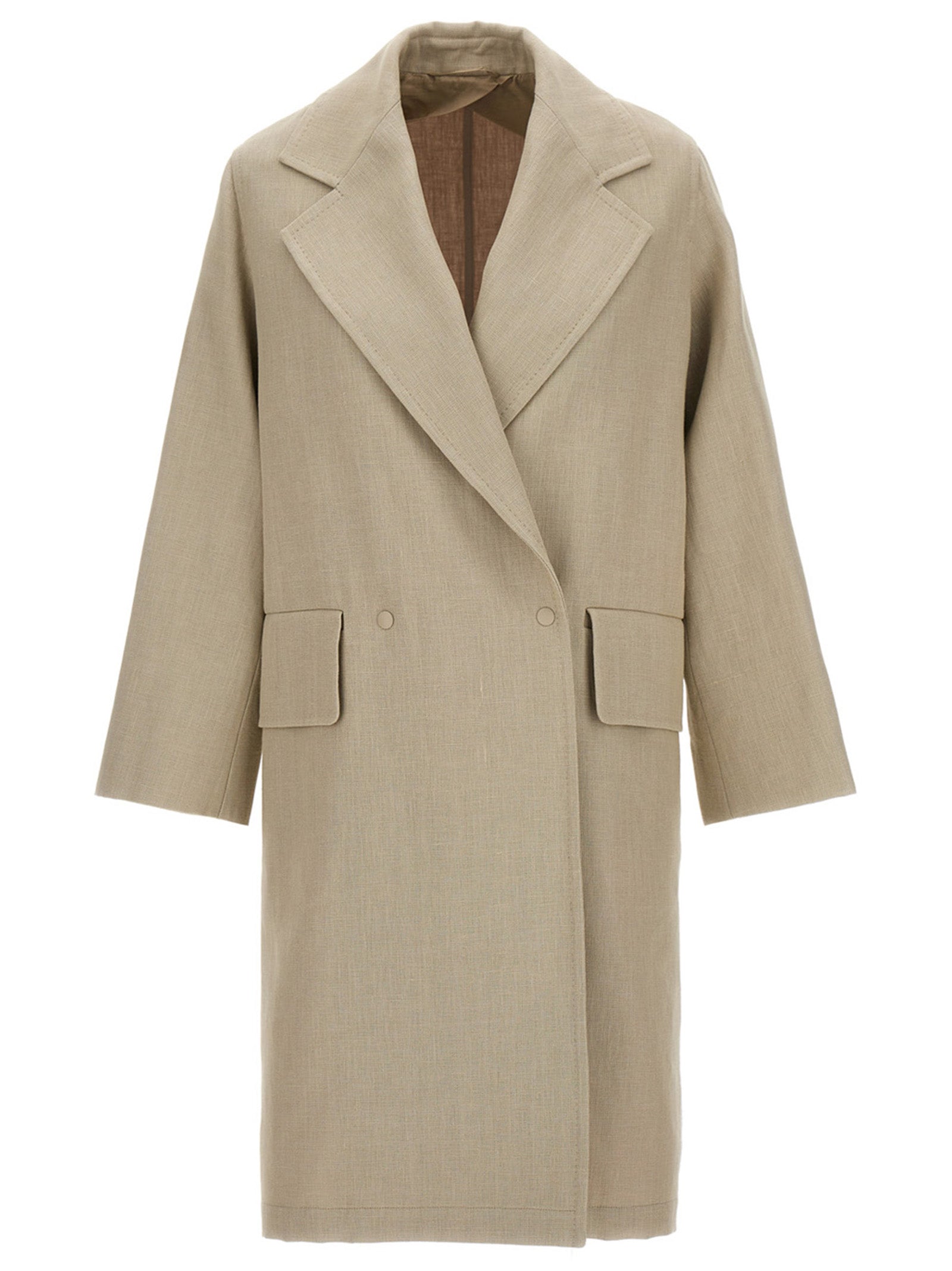 Max Mara Beige Linen Coat