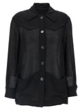 Ferragamo Black Virgin Wool Blouse