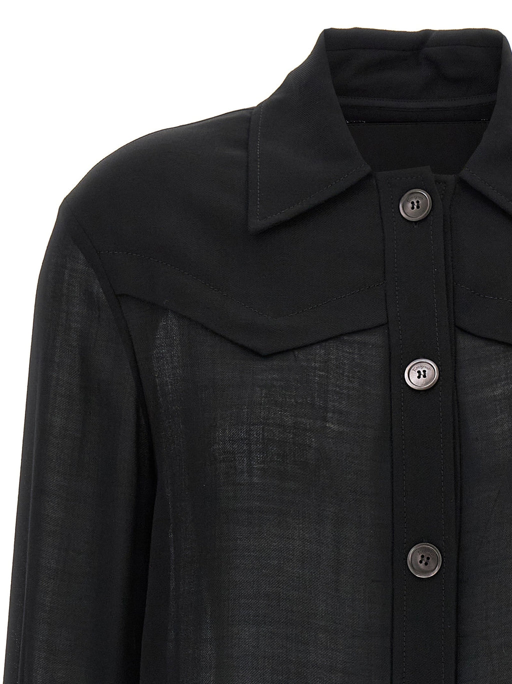 Ferragamo Black Virgin Wool Blouse