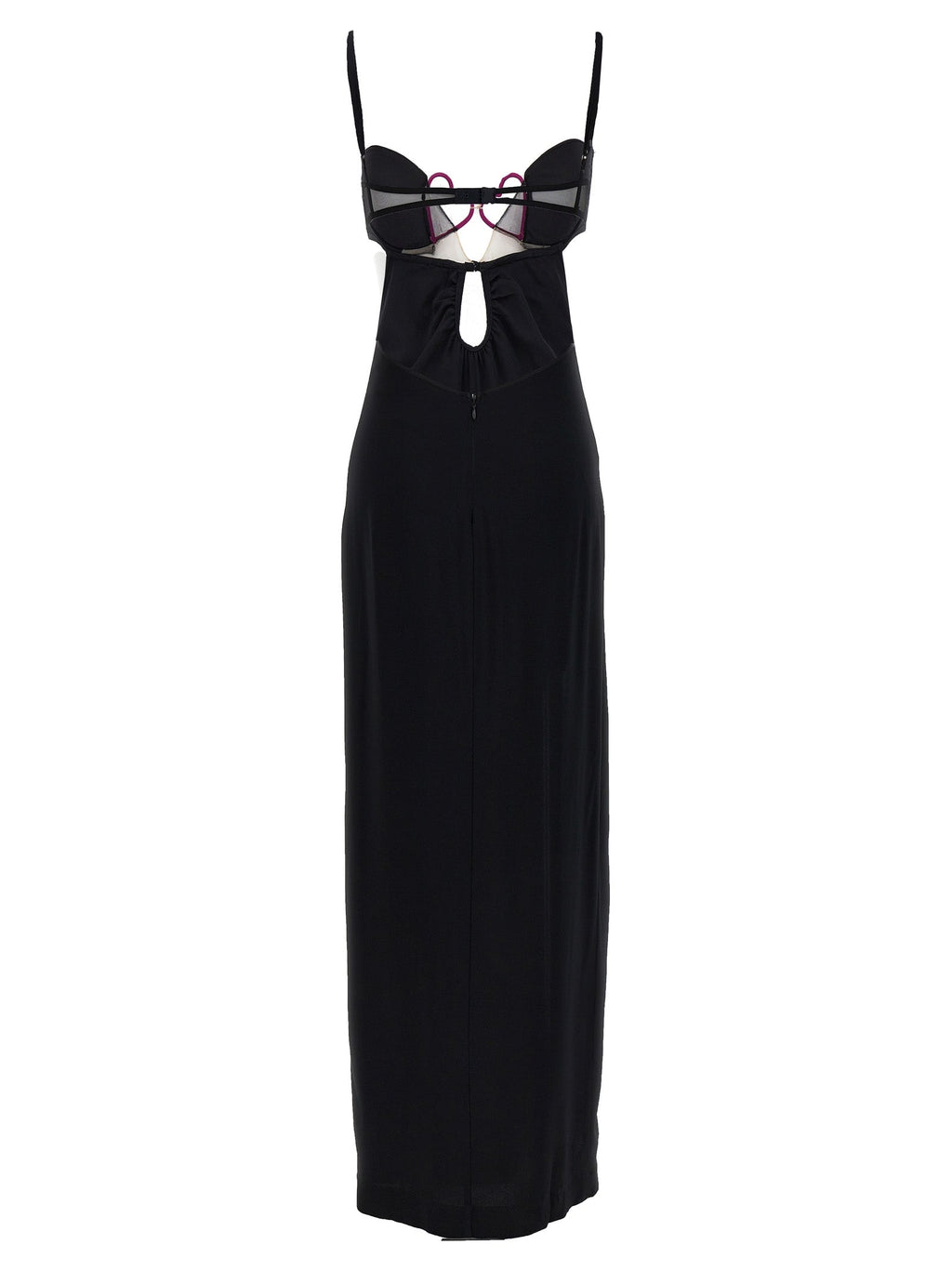 Nensi Dojaka Black Viscose Long Dress