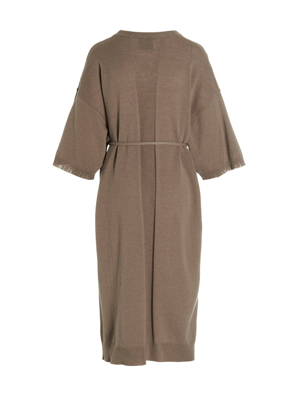 NUDE Beige Virgin Wool Long Dress