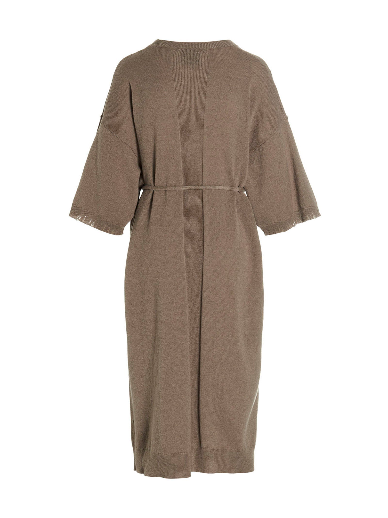 NUDE Beige Virgin Wool Long Dress