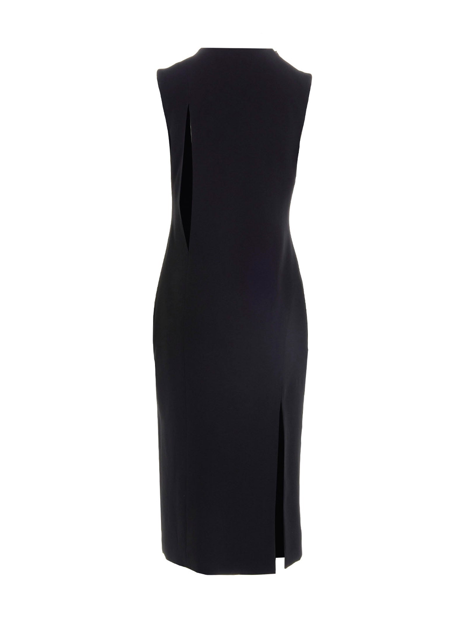 Versace Black Acetate Midi Dress