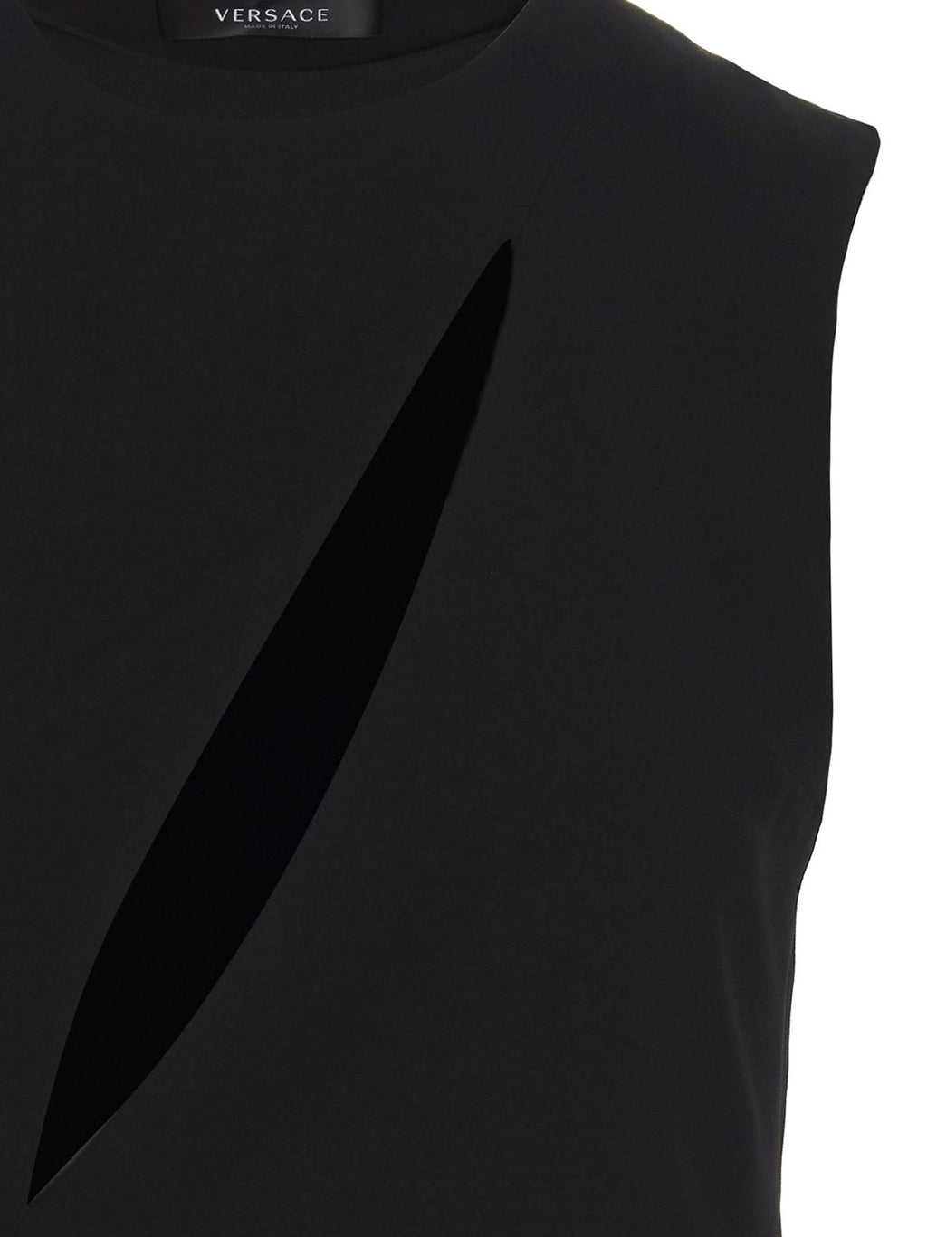 Versace Black Acetate Midi Dress