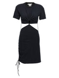Nensi Dojaka Black Cotton Midi Dress