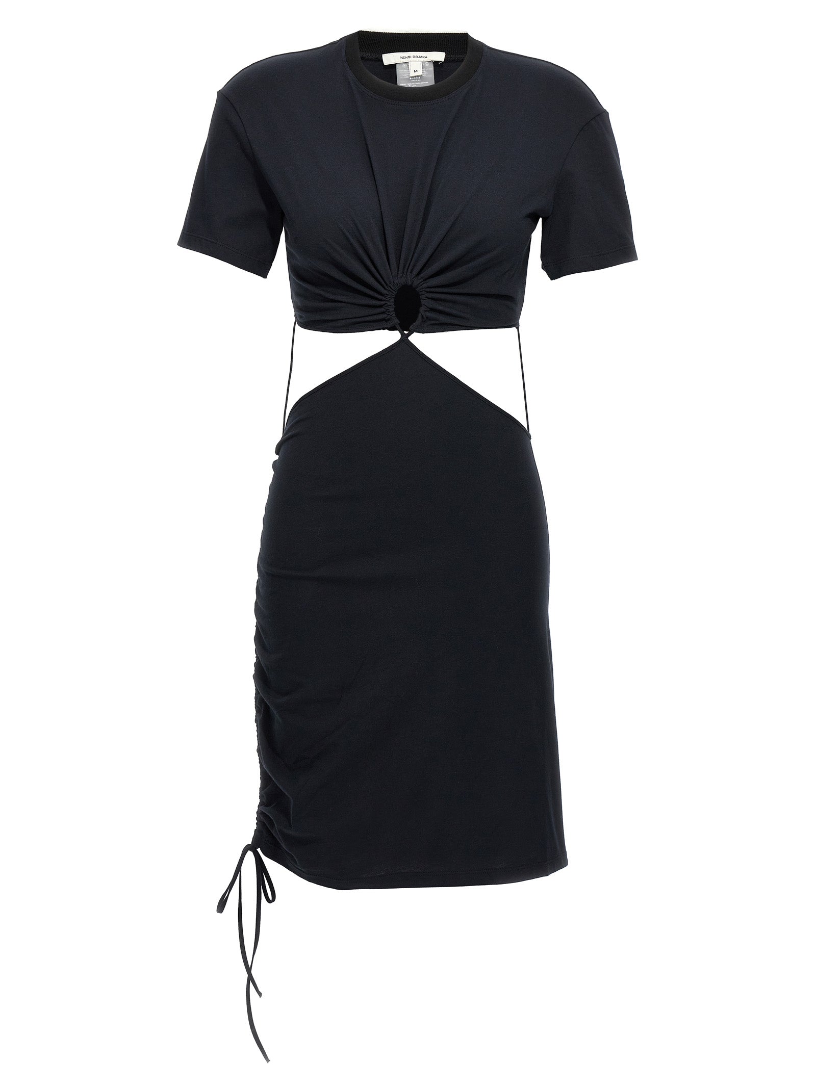 Nensi Dojaka Black Cotton Midi Dress