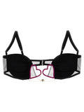 Nensi Dojaka Black Polyamide Bra