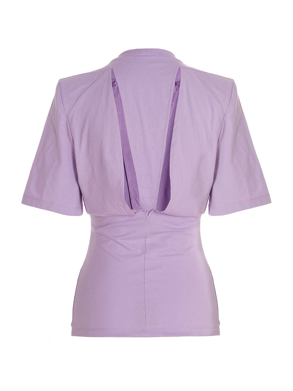 The Attico Purple Cotton T-Shirt The Attico