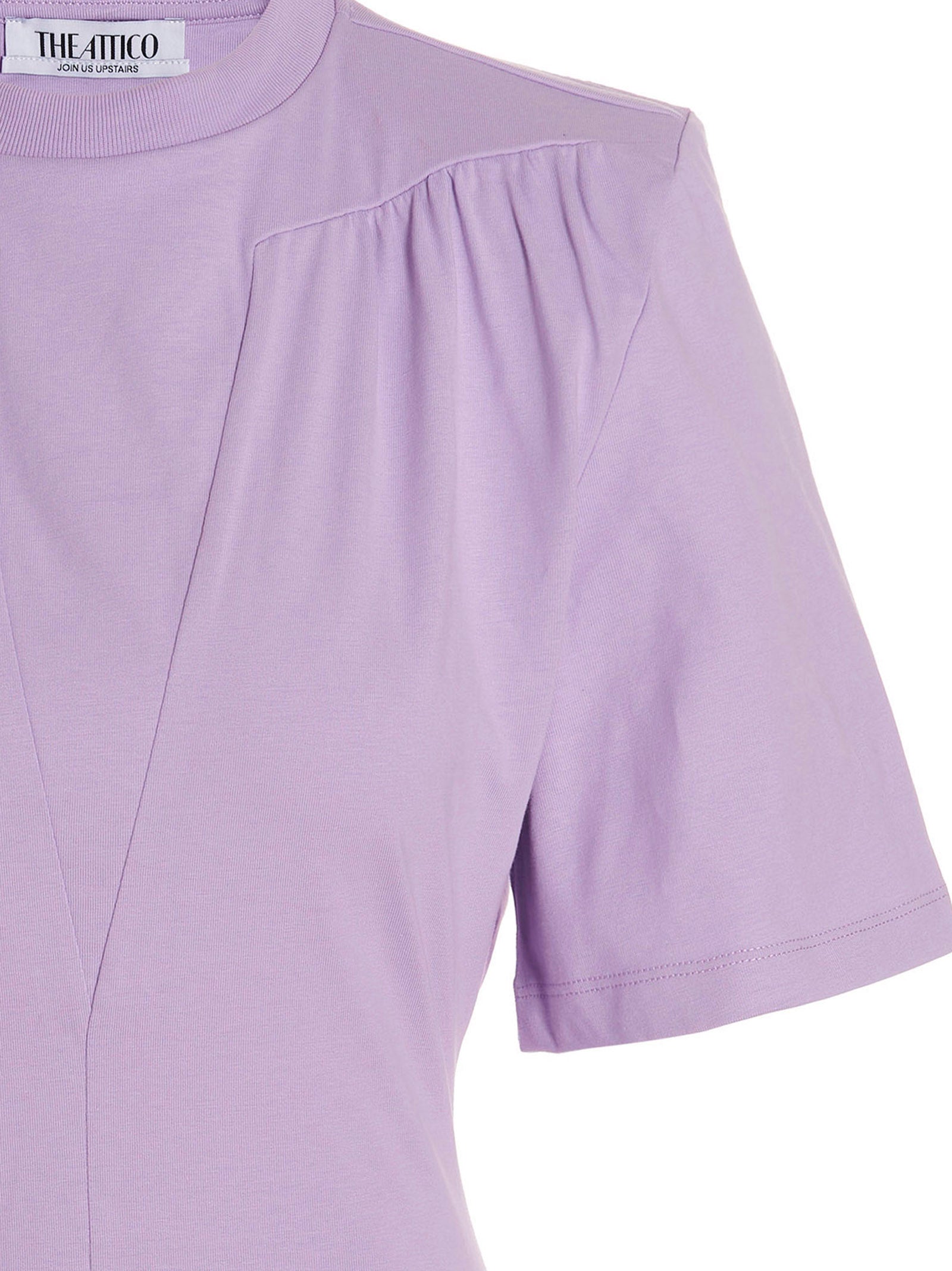 The Attico Purple Cotton T-Shirt The Attico