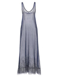 Paco Rabanne Blue Polyamide Long Dress