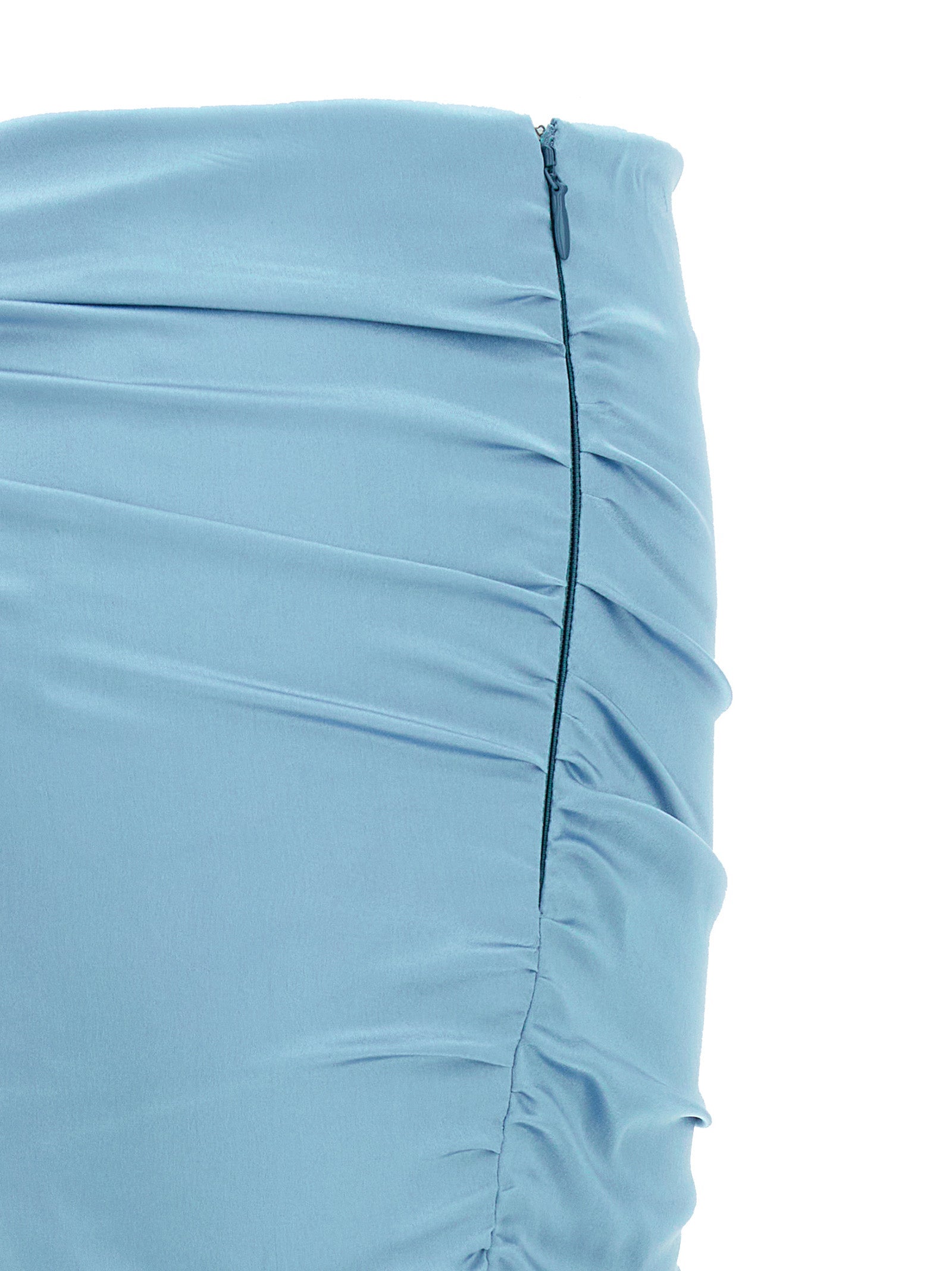 Alessandra Rich Blue Silk Long Skirt Alessandra Rich