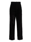 NUDE Black Cotton Casual Pants