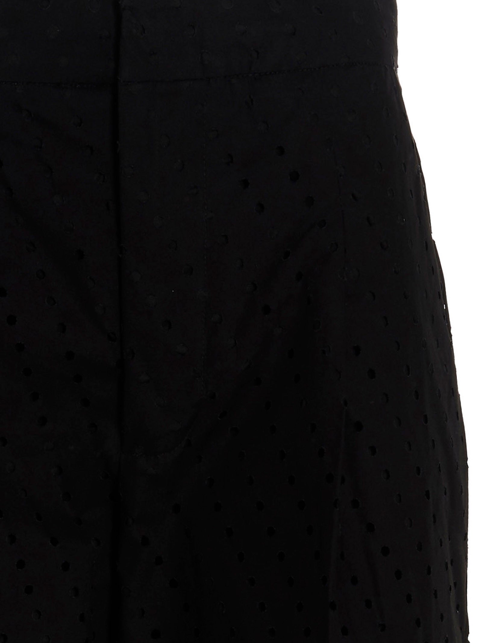 NUDE Black Cotton Casual Pants