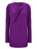 Versace Purple Viscose Short Dress