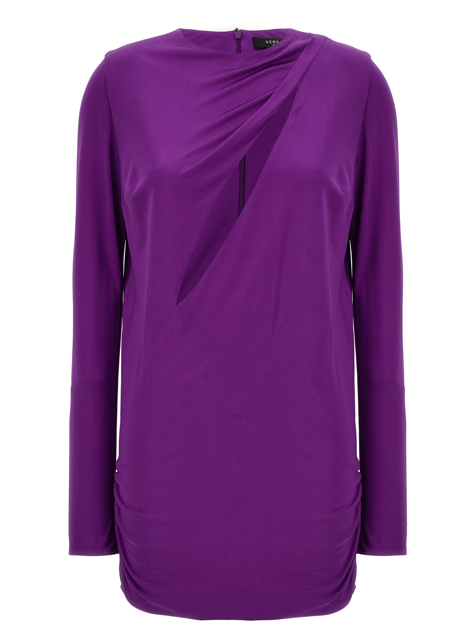 Versace Purple Viscose Short Dress