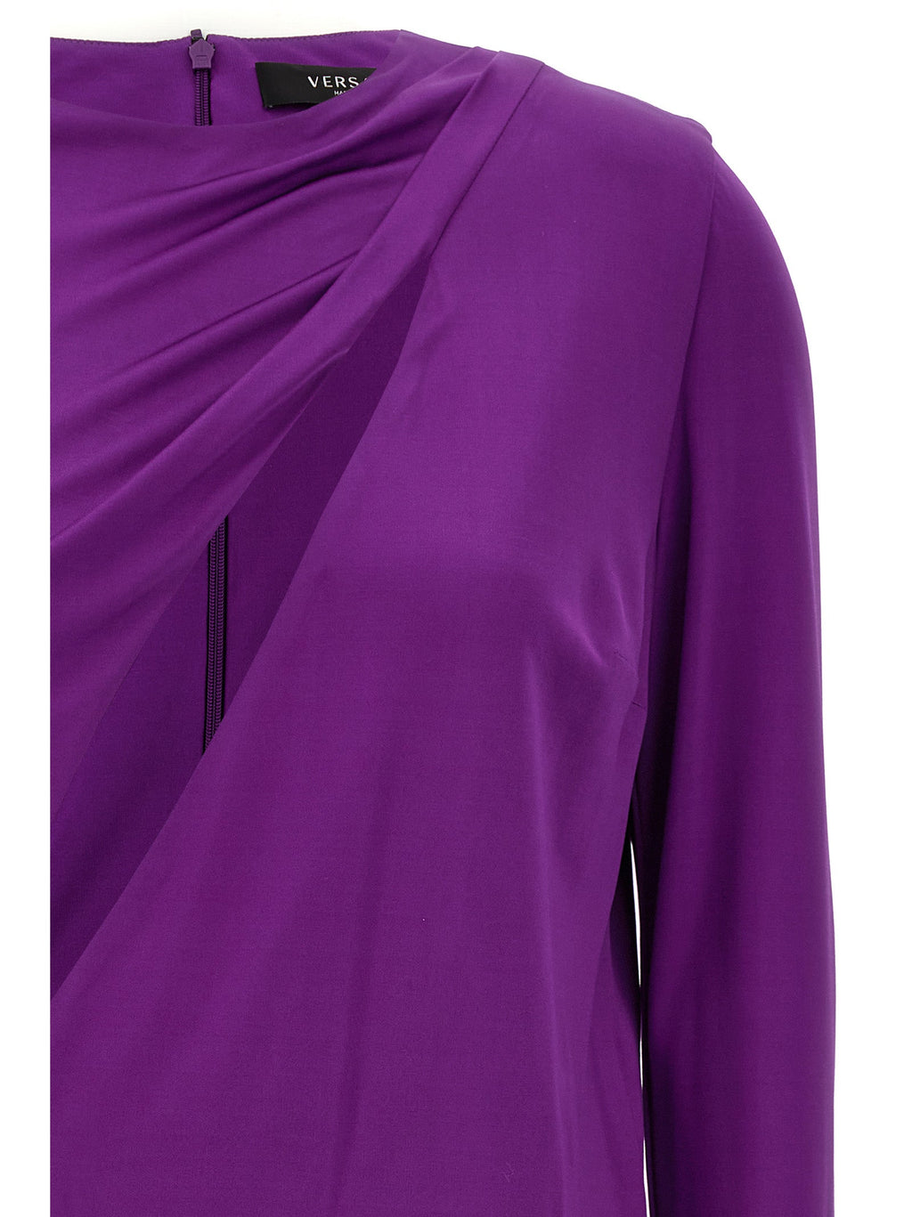 Versace Purple Viscose Short Dress