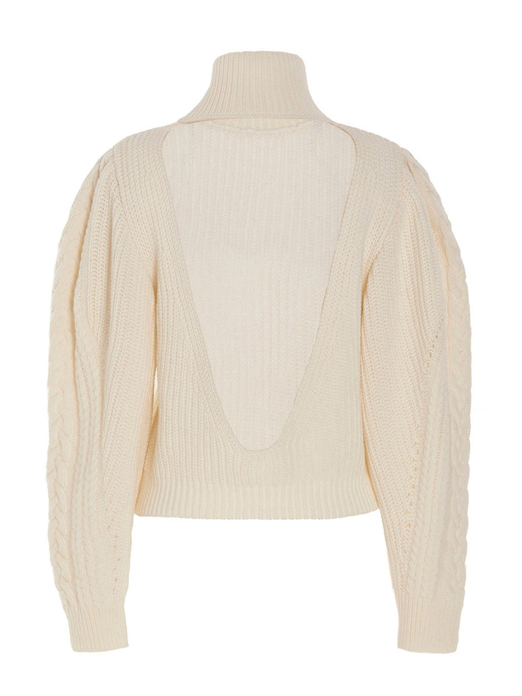 MIXIK White Wool Cardigan