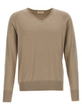 MA'RY'YA Beige Cotton Cardigan