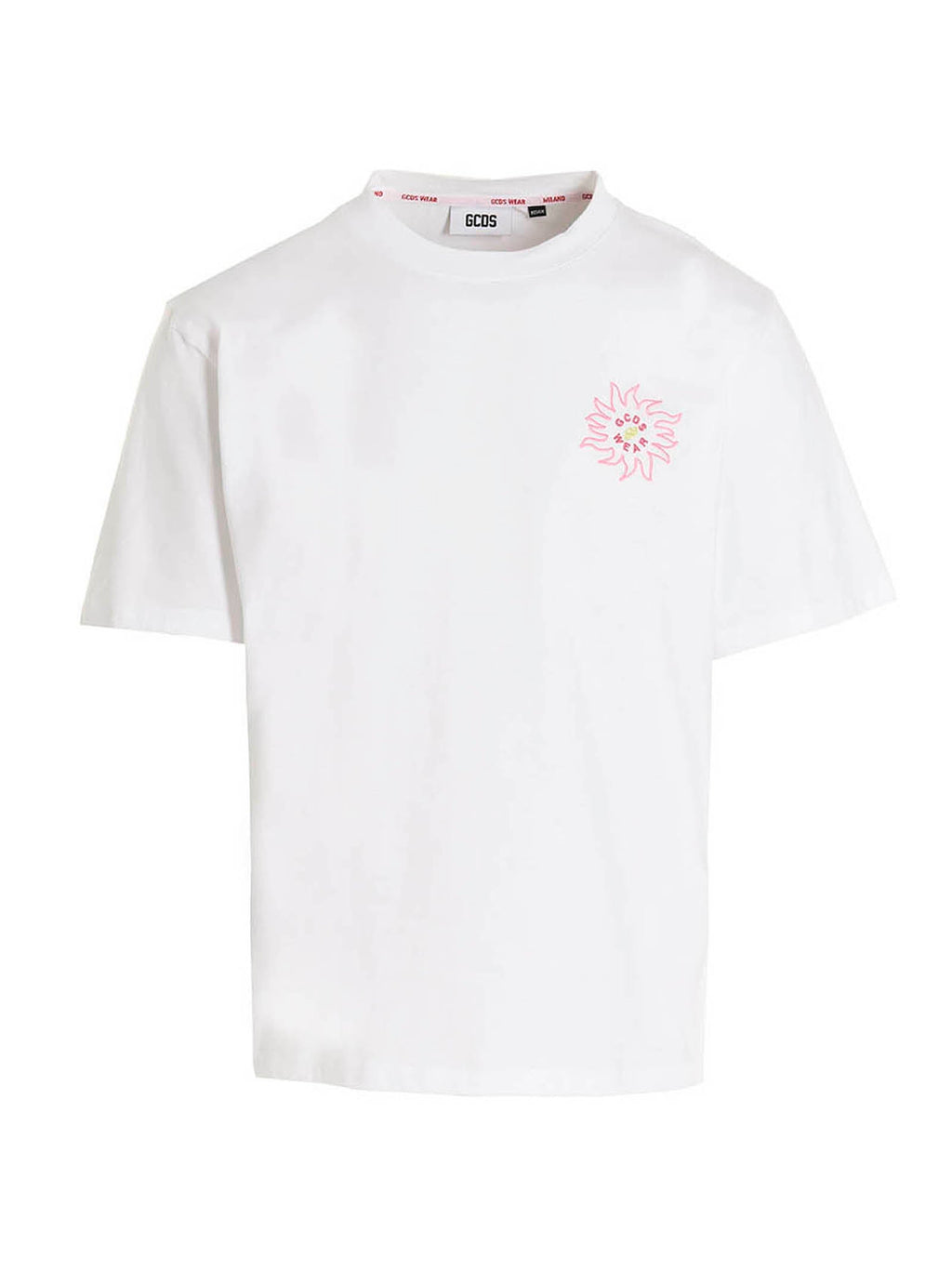 GCDS White Cotton T-Shirt