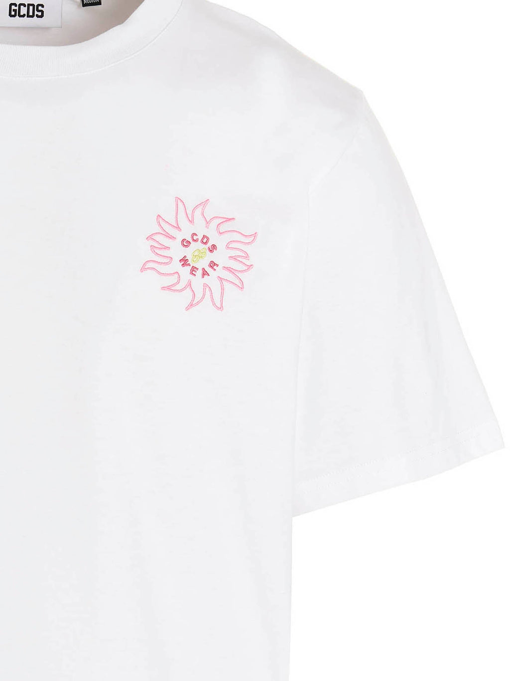 GCDS White Cotton T-Shirt